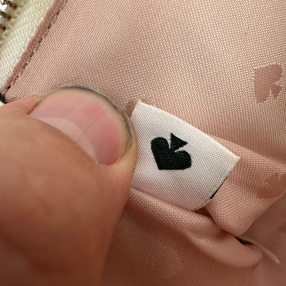 Kate Spade Straw Clutch With Strawberry Embroidery & Zip Closure - Picture 8 of 10